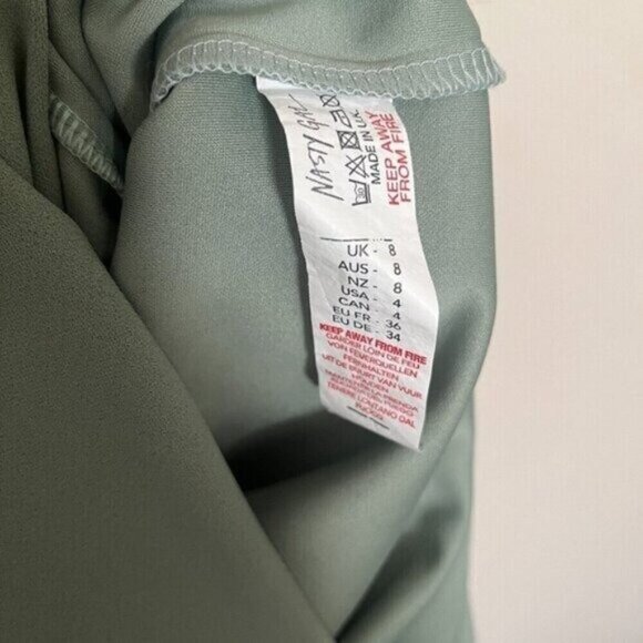 Nasty Gal Size 4 Mint Green Dress with Slit - Picture 4 of 7